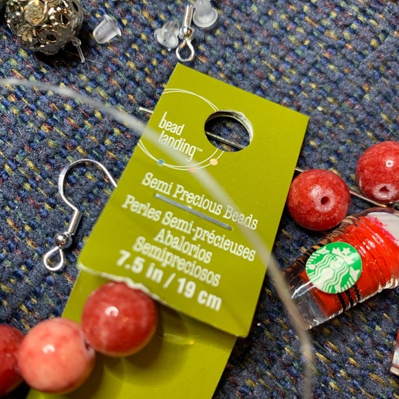 18k Gold Plated Stud Earrings handcrafted Drop pierced Dangle Pierced Earrings - Picture 12 of 17